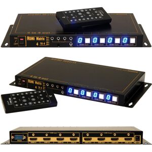 Loops 4 x 4 HDMI Matrix Box 4 Input Output Sky/Blu Ray Multi Room TV Distribution Loops 4 x 4 HDMI Matrix Box 4 Input Output Sky/Blu Ray Multi Room TV Distribution
