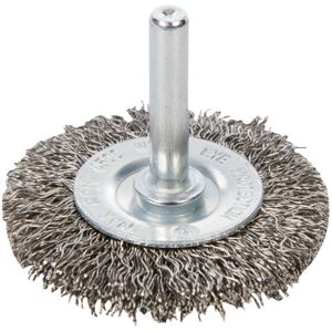 Loops 50mm Rotary Stainless Steel Wire Flat Brush 6mm Power Drill Shank Chuck Metal Loops 50mm Rotary Stainless Steel Wire Flat Brush 6mm Power Drill Shank Chuck Metal