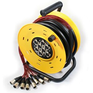 Loops 15m 8 Way XLR Male to Female Multicore Drum Cable Audio Loom Stage Snake Reel Loops 15m 8 Way XLR Male to Female Multicore Drum Cable Audio Loom Stage Snake Reel