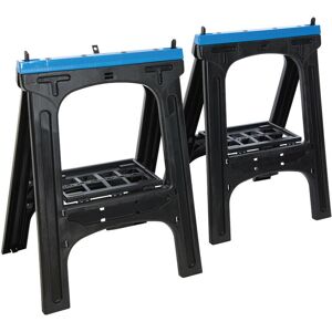 Loops 2 PACK 200KG Saw Horse 800mm Tall Timber Wood Cutting Support Stand Woodwork Loops 2 PACK 200KG Saw Horse 800mm Tall Timber Wood Cutting Support Stand Woodwork
