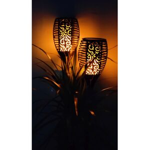 Premier 2 Large Flickering Garden Solar Torch Lights Realistic Flame Effect Premier 2 Large Flickering Garden Solar Torch Lights Realistic Flame Effect