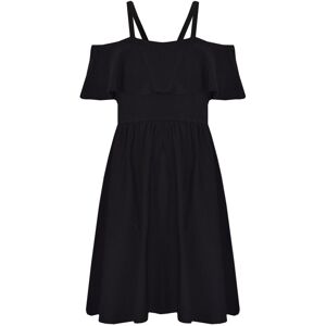 a2zkids (9-10 Years, Black) Girls Skater Dress Plain Color Off Shoulder Dresses a2zkids (9-10 Years, Black) Girls Skater Dress Plain Color Off Shoulder Dresses