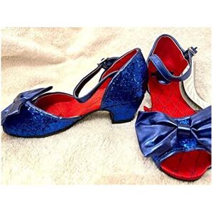 Disney Minnie Mouse Shoes Formal Blue Sequence for Girl/Kids Size UK 2, EU 34 Disney Minnie Mouse Shoes Formal Blue Sequence for Girl/Kids Size UK 2, EU 34