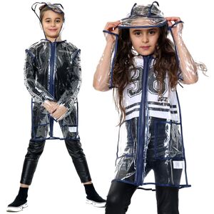 a2zkids (7-8 Years, Navy) Girls EVA Transparent Rainwear Hooded Raincoat a2zkids (7-8 Years, Navy) Girls EVA Transparent Rainwear Hooded Raincoat