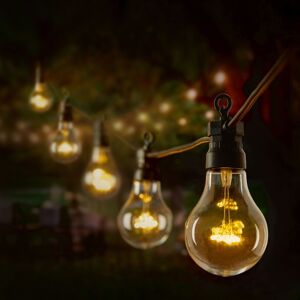 Premier 10 Clear Bulb Festoon Garden String Lights Warm White Lights 4.5M Premier 10 Clear Bulb Festoon Garden String Lights Warm White Lights 4.5M