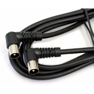 Loops 2 Pack 2m Right Angle Aerial Lead Plug to Male Coaxial Cable 90 Degree Angle Loops 2 Pack 2m Right Angle Aerial Lead Plug to Male Coaxial Cable 90 Degree Angle