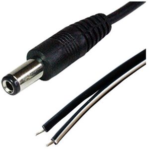 Loops 2M DC Power Cable Lead 5.5mm x 2.1mm Male Plug to Bare Ends CCTV Camera DVR Loops 2M DC Power Cable Lead 5.5mm x 2.1mm Male Plug to Bare Ends CCTV Camera DVR
