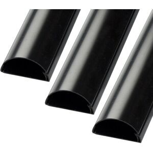 Loops 3x 1m (3m) 30mm x 15mm Black HDMI Optical AV PC Cable Trunking Conduit Cover Loops 3x 1m (3m) 30mm x 15mm Black HDMI Optical AV PC Cable Trunking Conduit Cover