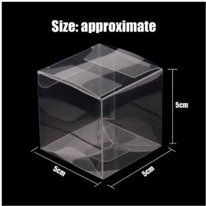 Unbranded 200 Wedding Favor Box Sweet Transparent PVC Cube Cake Gift UK Unbranded 200 Wedding Favor Box Sweet Transparent PVC Cube Cake Gift UK