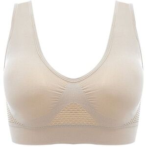 Unbranded (Nude, 5XL) Women Plus Size Breathable Sports Bras Hollow Out Padded Sports Bra Unbranded (Nude, 5XL) Women Plus Size Breathable Sports Bras Hollow Out Padded Sports Bra