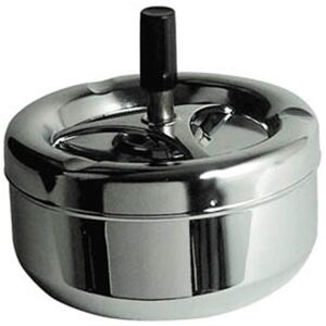 Premier Housewares Chrome Effect Large Spinning Ashtray Premier Housewares Chrome Effect Large Spinning Ashtray