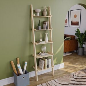Vida Designs (Pine) York 5 Tier Ladder Bookcase Leaning Shelving Unit Vida Designs (Pine) York 5 Tier Ladder Bookcase Leaning Shelving Unit