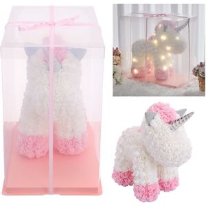 Living And Home (White, Pink Legs) 40cm Foam Flower Rose Unicorn Fantasy Valentine Wedding Birth Living And Home (White, Pink Legs) 40cm Foam Flower Rose Unicorn Fantasy Valentine Wedding Birth
