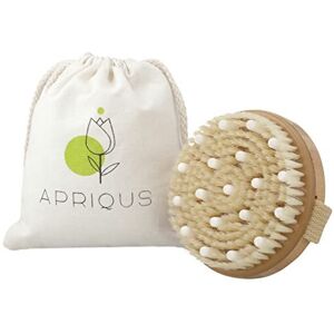 Apriqus Body Brush for Wet & Dry Brushing - Exfoliating Brush with Boar Bristles Apriqus Body Brush for Wet & Dry Brushing - Exfoliating Brush with Boar Bristles