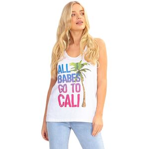 Brave Soul (White - 69Babes, S) Womens Vest Rainbow Print Stretchy Tank Tops Brave Soul (White - 69Babes, S) Womens Vest Rainbow Print Stretchy Tank Tops