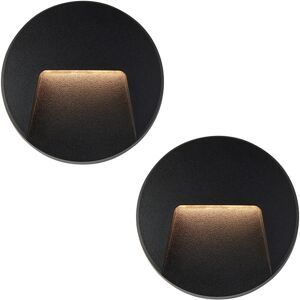 Loops 2 PACK Round Outdoor IP65 Pathway Guide Light - Indirect CCT LED - Black ABS Loops 2 PACK Round Outdoor IP65 Pathway Guide Light - Indirect CCT LED - Black ABS