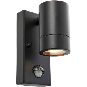 Loops Outdoor IP44 Wall Downlight - PIR Sensor - 7W GU10 LED - Matt Black Loops Outdoor IP44 Wall Downlight - PIR Sensor - 7W GU10 LED - Matt Black