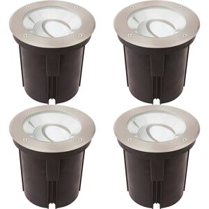 Loops 4 PACK Stainless Steel IP67 Ground Light - 16.5W Cool White Tilting Head LED Loops 4 PACK Stainless Steel IP67 Ground Light - 16.5W Cool White Tilting Head LED