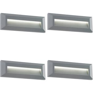 Loops 4 PACK Outdoor Pathway Guide Light - Indirect 2W Warm White LED - Gray ABS Loops 4 PACK Outdoor Pathway Guide Light - Indirect 2W Warm White LED - Gray ABS