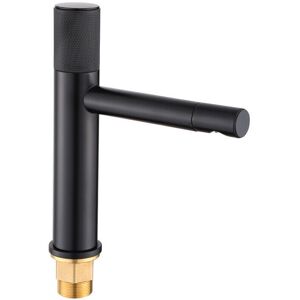 GreenZech (Back, rotatable water outlet) Black Silver Swive Spout Basin Faucet Bathroom Ve GreenZech (Back, rotatable water outlet) Black Silver Swive Spout Basin Faucet Bathroom Ve