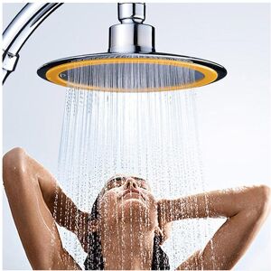 GreenZech 6 Inch Round Rainfall Shower Head Set Bathroom Sprayer Adjustable Extension Arm GreenZech 6 Inch Round Rainfall Shower Head Set Bathroom Sprayer Adjustable Extension Arm