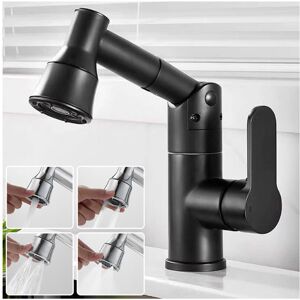 GreenZech (Black, Four Water Mode) Bathroom Pull-Out Basin Faucet Spring Pull Out Sprayer GreenZech (Black, Four Water Mode) Bathroom Pull-Out Basin Faucet Spring Pull Out Sprayer