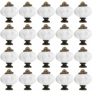 GreenZech 20pcs Pumpkin Ceramic Door Knobs Cabinet Drawer Cupboard Kitchen Pull Handle GreenZech 20pcs Pumpkin Ceramic Door Knobs Cabinet Drawer Cupboard Kitchen Pull Handle