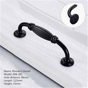 GreenZech (K) Aluminum Alloy Black Handles For Furniture Cabinet Knobs And Handles Kitchen GreenZech (K) Aluminum Alloy Black Handles For Furniture Cabinet Knobs And Handles Kitchen