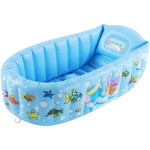 GreenZech (Blue) Baby Inflatable Bath Tub PVC Swimming Pool Shower Bath Folding Kids Porta GreenZech (Blue) Baby Inflatable Bath Tub PVC Swimming Pool Shower Bath Folding Kids Porta