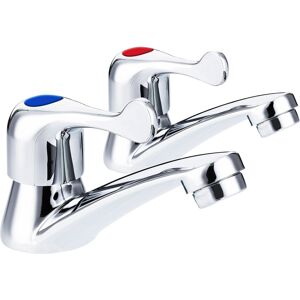 GreenZech 2pcs Thicken and lengthen Bathroom Sink Taps Lever Basin Kitchen Tap Mixer GreenZech 2pcs Thicken and lengthen Bathroom Sink Taps Lever Basin Kitchen Tap Mixer