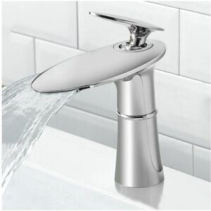 GreenZech (Electroplate, Short Type) Waterfall Faucet Bathroom Basin Hot Cold Water Mixer GreenZech (Electroplate, Short Type) Waterfall Faucet Bathroom Basin Hot Cold Water Mixer