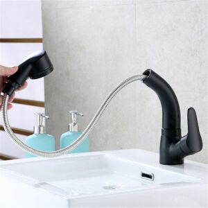 GreenZech Pull Out Bathroom Faucet Wall Mounted Basin Sink Mixer Hot and Cold 360 Degree R GreenZech Pull Out Bathroom Faucet Wall Mounted Basin Sink Mixer Hot and Cold 360 Degree R