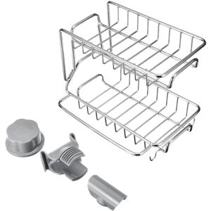 GreenZech 2 Layers Drain Rack Kitchen Sink Faucet Sponge Soap Cloth Storage Drying Holder GreenZech 2 Layers Drain Rack Kitchen Sink Faucet Sponge Soap Cloth Storage Drying Holder