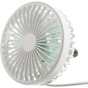 GreenZech (White) 3 Gears USB Electric Car Fan Low Noise Portable 360 Rotating Cooling Fan GreenZech (White) 3 Gears USB Electric Car Fan Low Noise Portable 360 Rotating Cooling Fan