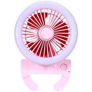 GreenZech (Pink) 2 In 1Multifunction Mini Fan 2 Modes LED Camping Light 3 Speed USB Rechar GreenZech (Pink) 2 In 1Multifunction Mini Fan 2 Modes LED Camping Light 3 Speed USB Rechar