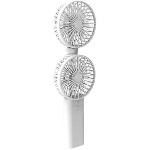 GreenZech (White, 4000 mA) Foldable Portable Dual-head Hand-held Fan Third Adjustable Seve GreenZech (White, 4000 mA) Foldable Portable Dual-head Hand-held Fan Third Adjustable Seve
