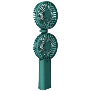 GreenZech (Green, 3000 mA) Foldable Portable Dual-head Hand-held Fan Third Adjustable Seve GreenZech (Green, 3000 mA) Foldable Portable Dual-head Hand-held Fan Third Adjustable Seve