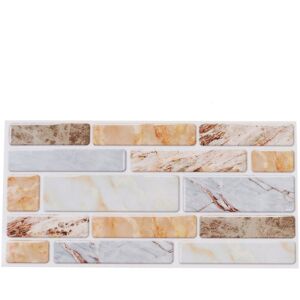 GreenZech (Yellow White) 9Pcs 7.8x3.9'' 3D Wall Tile Sticker Bathroom PVC Decals Art Poste GreenZech (Yellow White) 9Pcs 7.8x3.9'' 3D Wall Tile Sticker Bathroom PVC Decals Art Poste