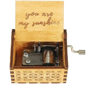 GreenZech (You are my sunshine) Hand Crank Wooden Engraved Theme Music Box Musical Accesso GreenZech (You are my sunshine) Hand Crank Wooden Engraved Theme Music Box Musical Accesso
