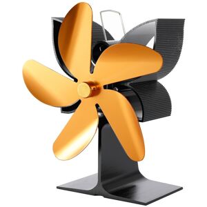 GreenZech (Gold) 5 Blades Fireplace Fan Stove Fan Heated Fan Heat Powered Eco Fan Low Nois GreenZech (Gold) 5 Blades Fireplace Fan Stove Fan Heated Fan Heat Powered Eco Fan Low Nois