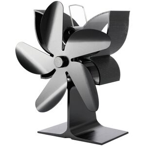 GreenZech (Black) 5 Blades Fireplace Fan Stove Fan Heated Fan Heat Powered Eco Fan Low Noi GreenZech (Black) 5 Blades Fireplace Fan Stove Fan Heated Fan Heat Powered Eco Fan Low Noi