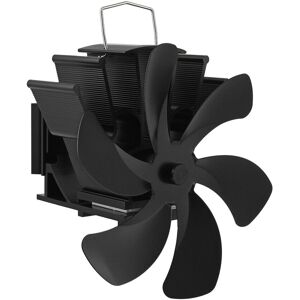 GreenZech (Black) 6 Blades Super Quiet Heat Powered Stove Fan Saving Wall Mounted Fireplac GreenZech (Black) 6 Blades Super Quiet Heat Powered Stove Fan Saving Wall Mounted Fireplac