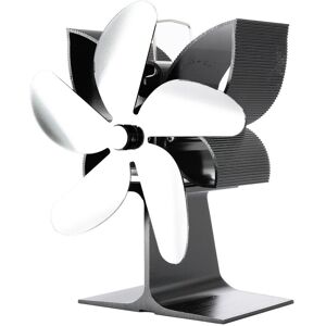 GreenZech (Silver) 5 Blades Fireplace Fan Stove Fan Heated Fan Heat Powered Eco Fan Low No GreenZech (Silver) 5 Blades Fireplace Fan Stove Fan Heated Fan Heat Powered Eco Fan Low No
