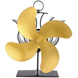 GreenZech (Yellow) 4 Blades Fireplace Heat Powered Stove Fan For Wood Log Fire Burning Low GreenZech (Yellow) 4 Blades Fireplace Heat Powered Stove Fan For Wood Log Fire Burning Low