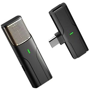 GreenZech (Black, Type-C) 2.4G Wireless Lavalier Microphone 1T1R Portable Audio Video Live GreenZech (Black, Type-C) 2.4G Wireless Lavalier Microphone 1T1R Portable Audio Video Live