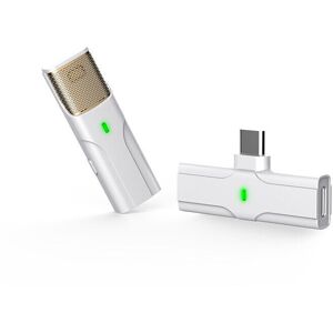 GreenZech (White, Lightning) 2.4G Wireless Lavalier Microphone 1T1R Portable Audio Video L GreenZech (White, Lightning) 2.4G Wireless Lavalier Microphone 1T1R Portable Audio Video L