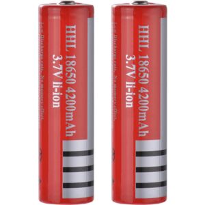 Jardiboutique 2Pcs 4200mAh Rechargeable Li-ion Batteries 18650 3.7V Battery Pointed Top BC984 Jardiboutique 2Pcs 4200mAh Rechargeable Li-ion Batteries 18650 3.7V Battery Pointed Top BC984