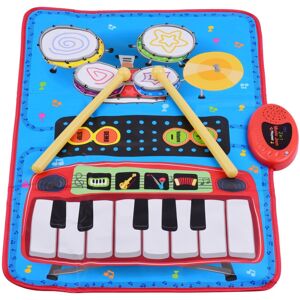 GreenZech 70 * 45cm Electronic Musical Mat Piano and Drum Kit 2-In-1 Music Play Educationa GreenZech 70 * 45cm Electronic Musical Mat Piano and Drum Kit 2-In-1 Music Play Educationa