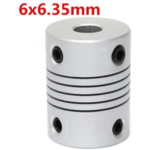 GreenZech 6mm x 6.35mm Aluminum Flexible Shaft Coupling OD19mm x L25mm CNC Stepper Motor C GreenZech 6mm x 6.35mm Aluminum Flexible Shaft Coupling OD19mm x L25mm CNC Stepper Motor C