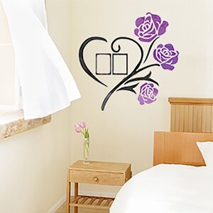 GreenZech (Purple, S) 3D Flower Wall Sticker Acrylic Decal Mural Home Room Art Decor Self GreenZech (Purple, S) 3D Flower Wall Sticker Acrylic Decal Mural Home Room Art Decor Self